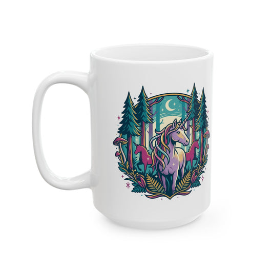 Forest Mushroom Ceramic Mug – Whimsical Woodland Coffee Cup (11oz/15oz)