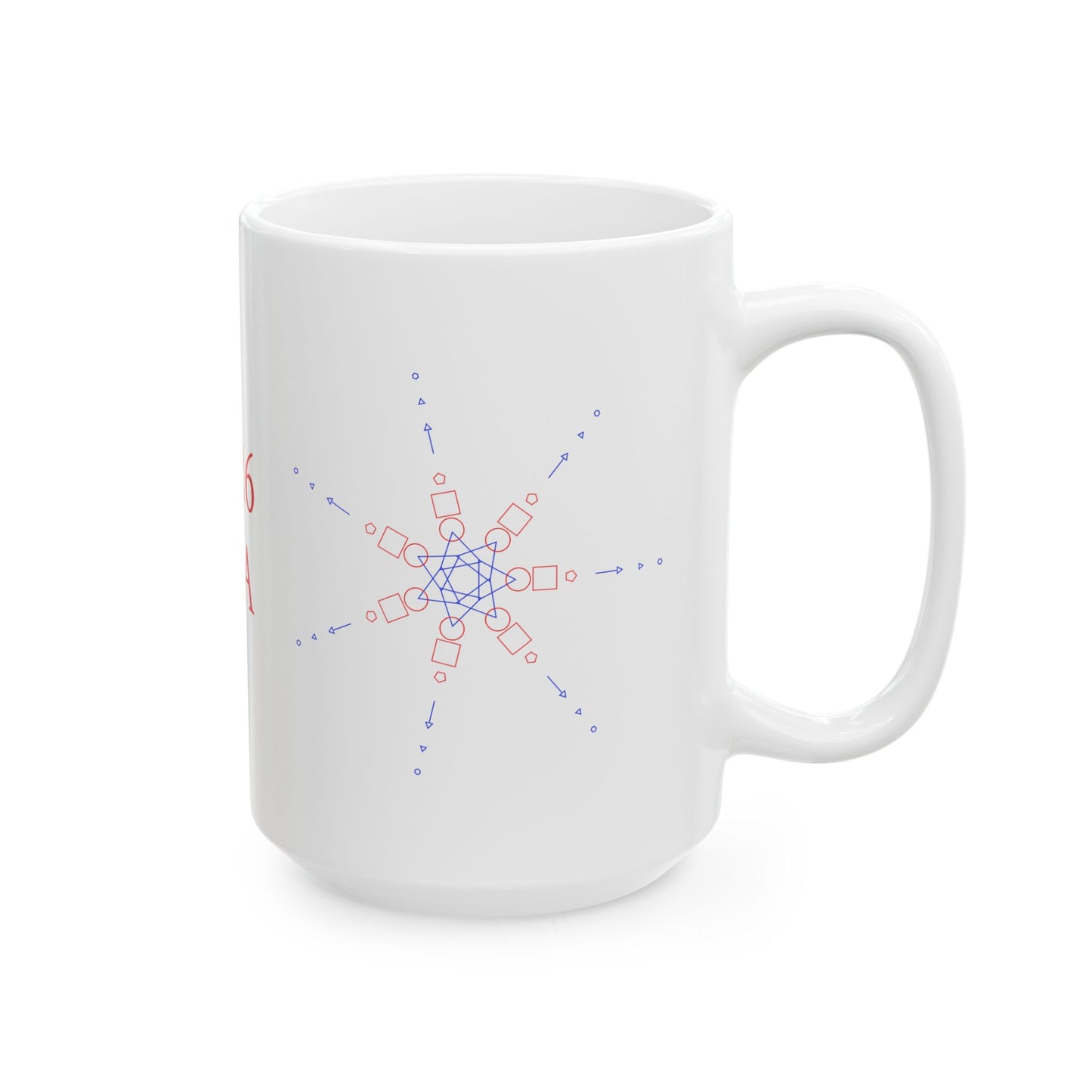 2026 USA Ceramic Mug — Patriotic Red & Blue Coffee Cup