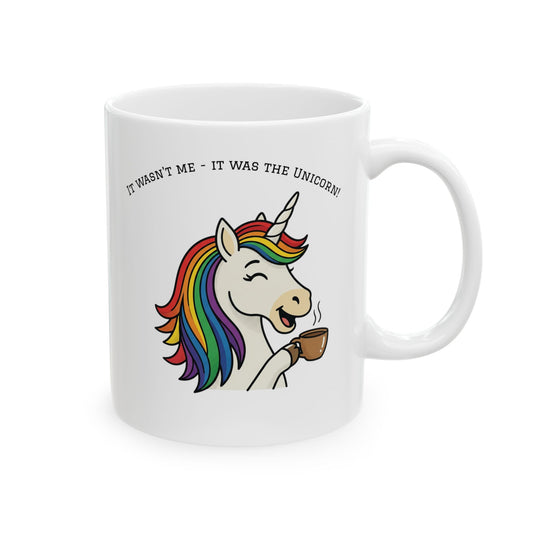 Coffee Unicorn Mug — Cute Rainbow Unicorn Ceramic Coffee Cup (11oz/15oz)