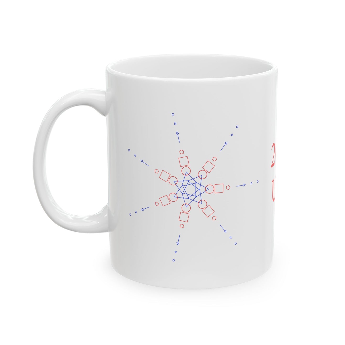2026 USA Ceramic Mug — Patriotic Red & Blue Coffee Cup