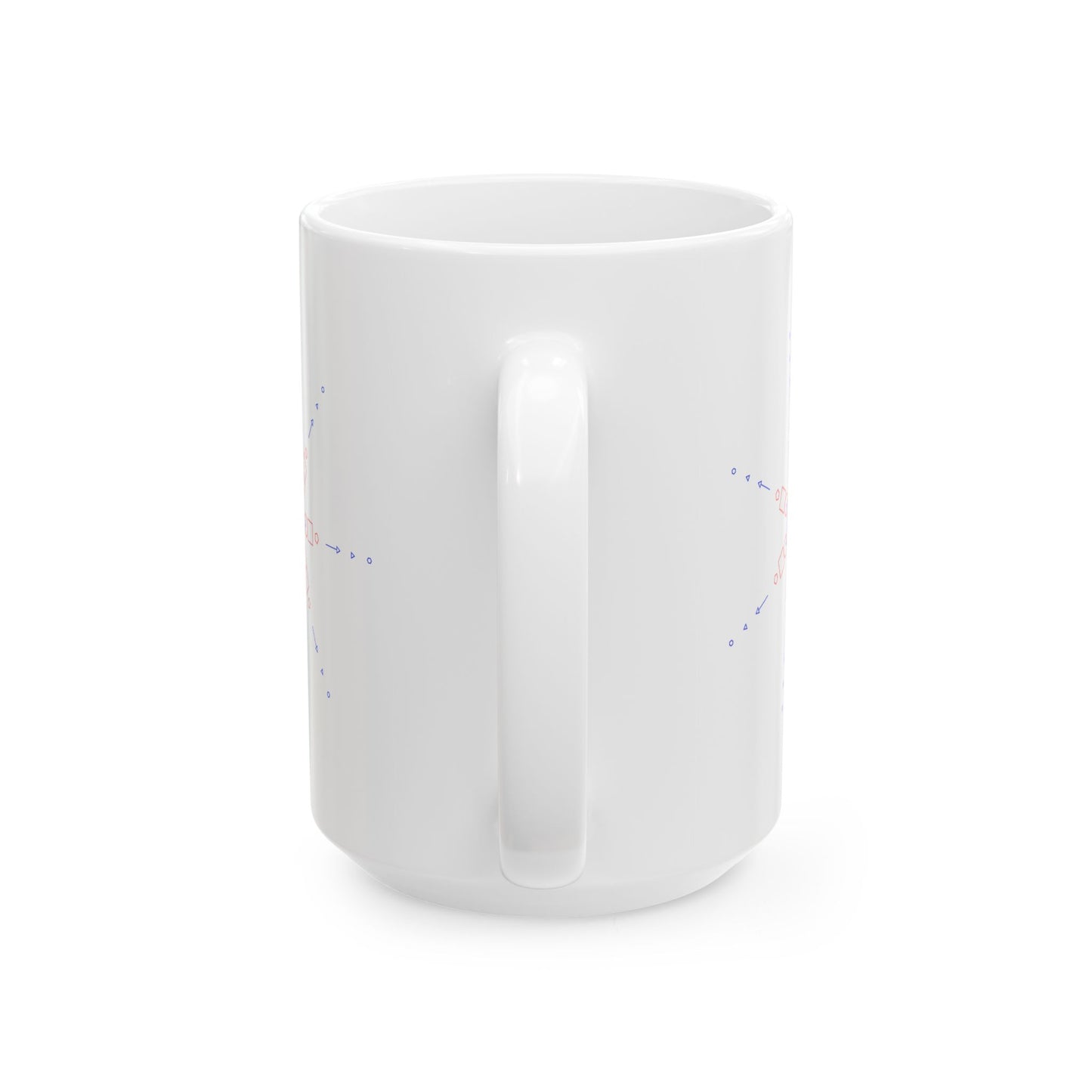 2026 USA Ceramic Mug — Patriotic Red & Blue Coffee Cup