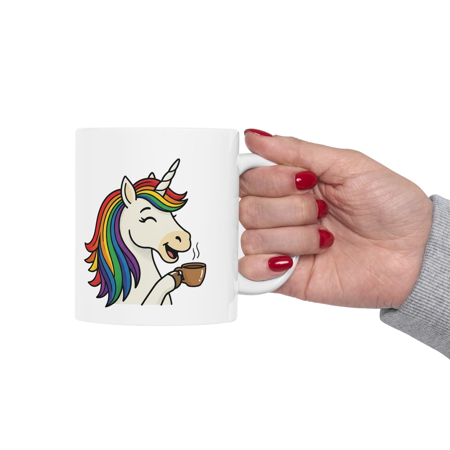 Unicorn Coffee Mug — Rainbow Unicorn Ceramic Mug (11oz & 15oz)