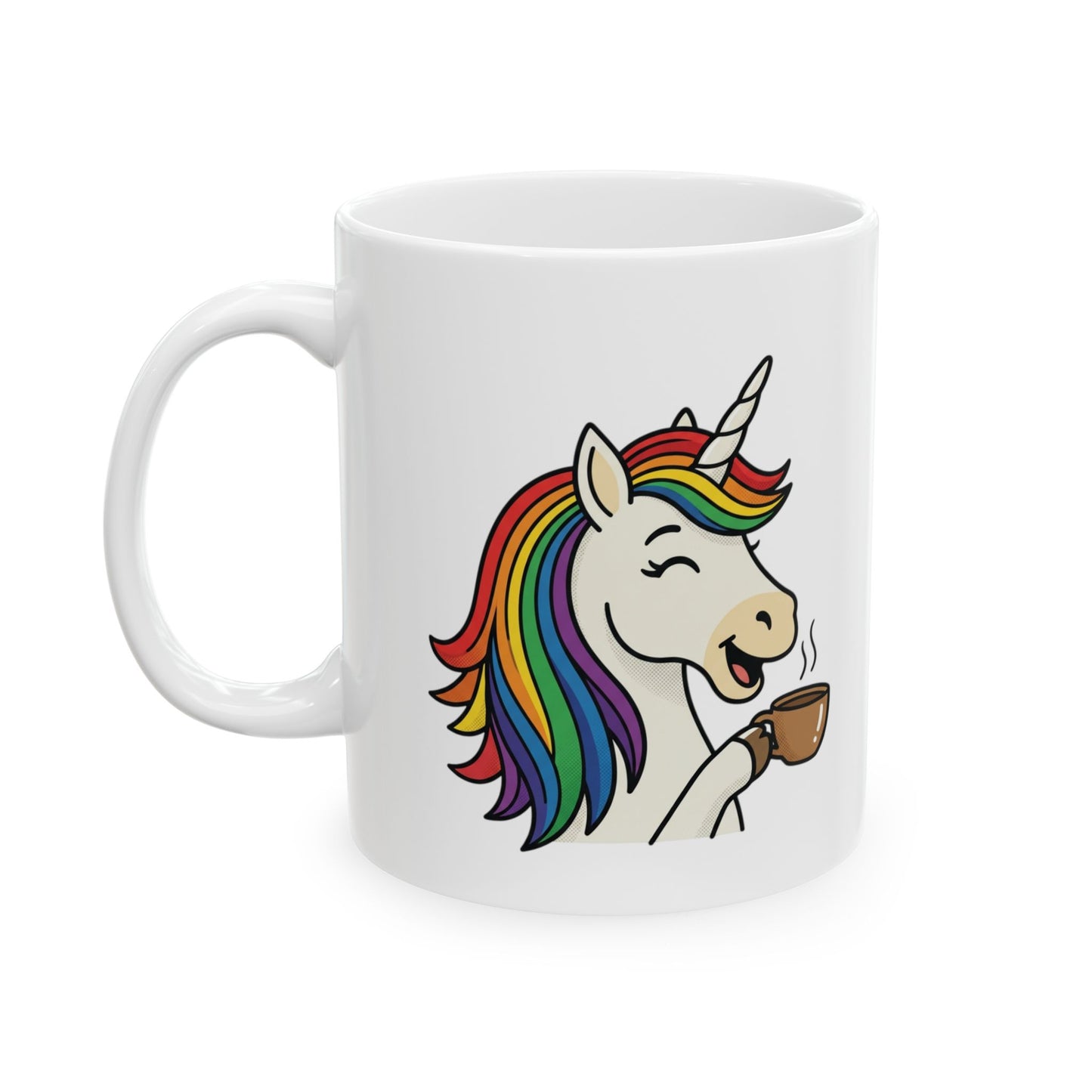 Unicorn Coffee Mug — Rainbow Unicorn Ceramic Mug (11oz & 15oz)