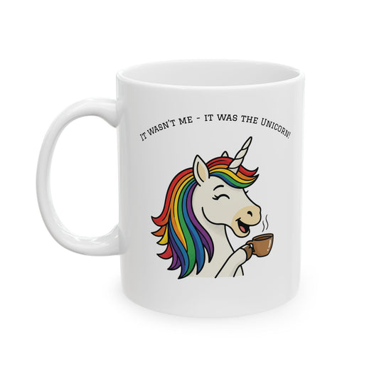 Coffee Unicorn Mug — Cute Rainbow Unicorn Ceramic Coffee Cup (11oz/15oz)