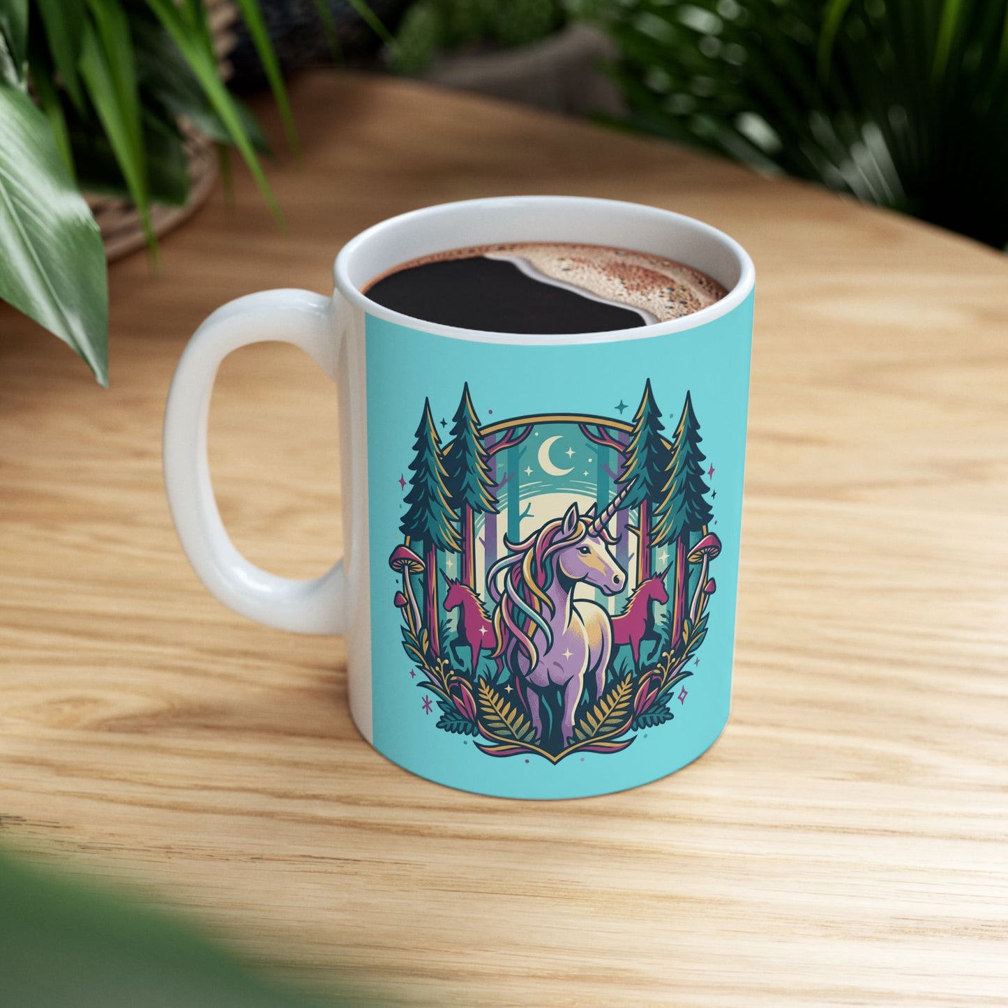 Mushroom Forest Ceramic Mug – Whimsical Woodland Coffee Cup (11oz & 15oz)