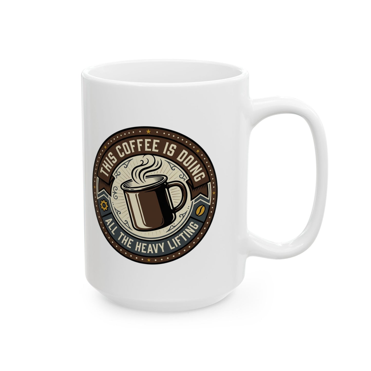 Adventure Compass Ceramic Mug - Rustic Travel Map Design (11oz, 15oz)