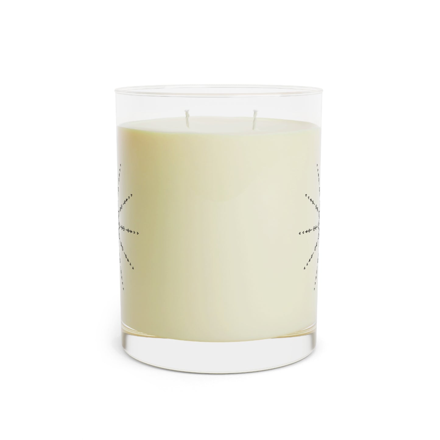 Scented Candle — 11oz Glass Candle with Delicate Mandala Design