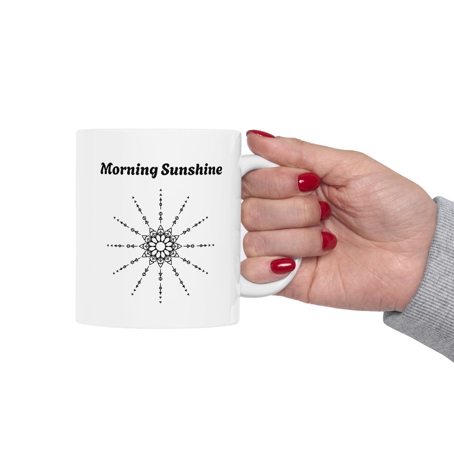 Morning Sunshine Ceramic Mug — Positive Quote Coffee Cup (11oz, 15oz)