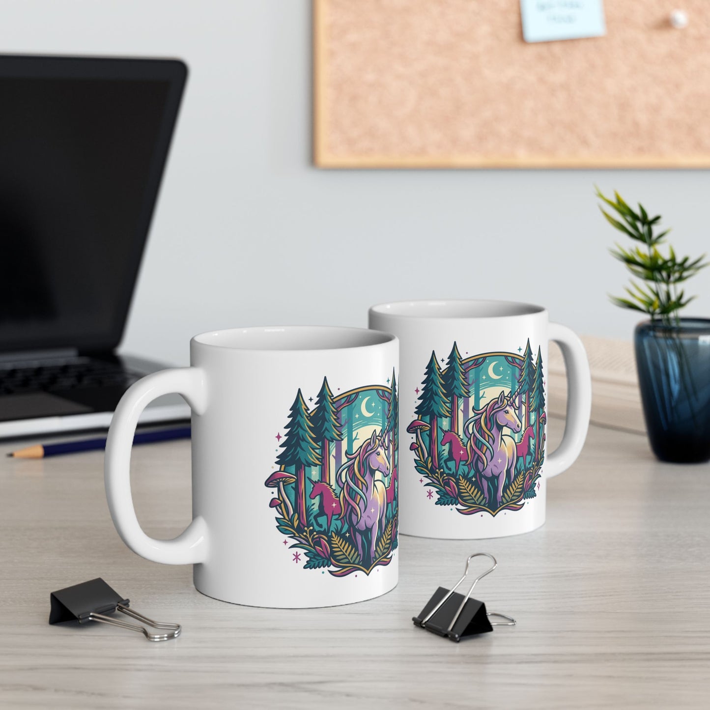 Forest Mushroom Ceramic Mug – Whimsical Woodland Coffee Cup (11oz/15oz)