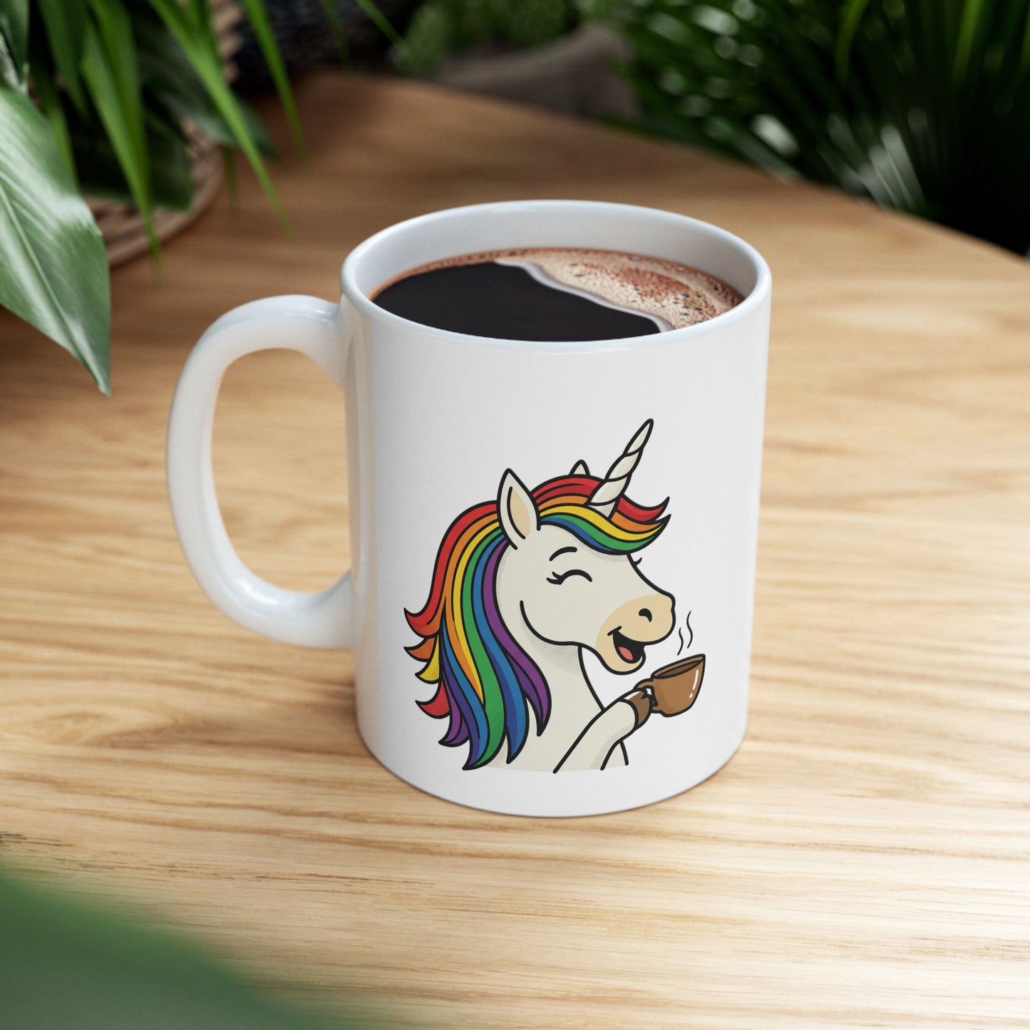 Unicorn Coffee Mug — Rainbow Unicorn Ceramic Mug (11oz & 15oz)