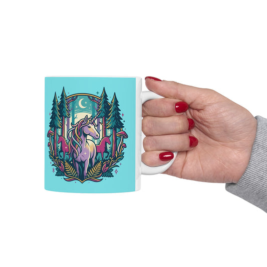 Mushroom Forest Ceramic Mug – Whimsical Woodland Coffee Cup (11oz & 15oz)