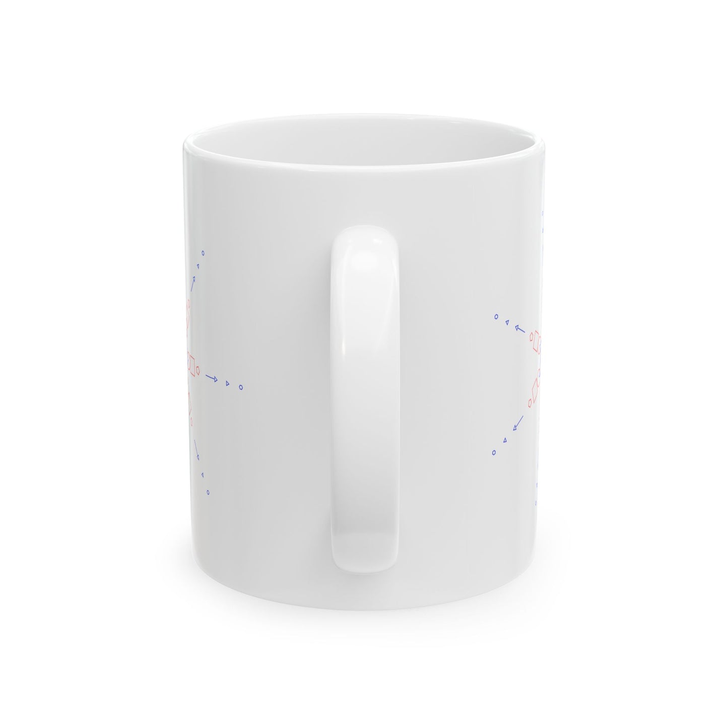 2026 USA Ceramic Mug — Patriotic Red & Blue Coffee Cup