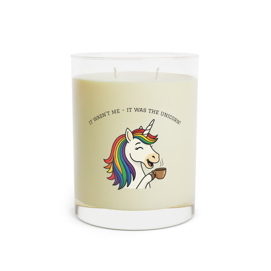 Unicorn Coffee Scented Candle — "It Wasn't Me, It Was the Unicorn" 11oz