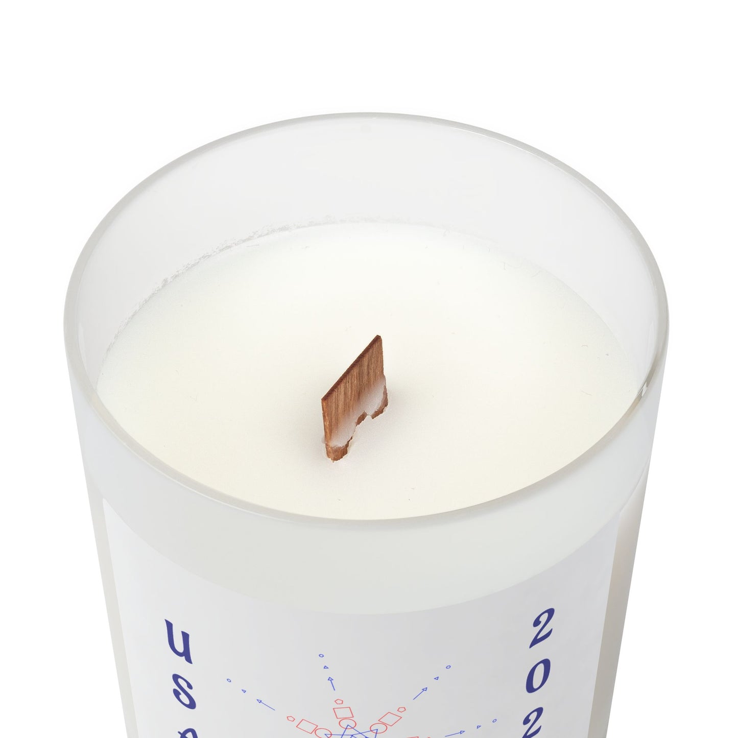 USA 2026 Starburst Frosted Glass Candle – 11oz Patriotic Scented Candle