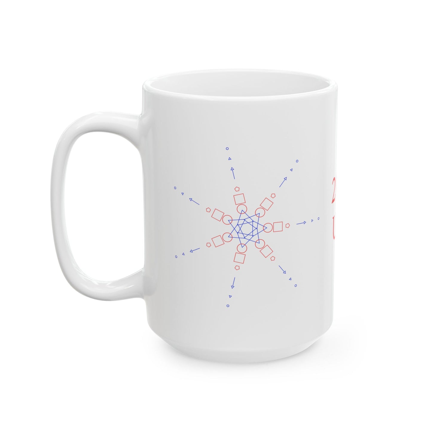 2026 USA Ceramic Mug — Patriotic Red & Blue Coffee Cup