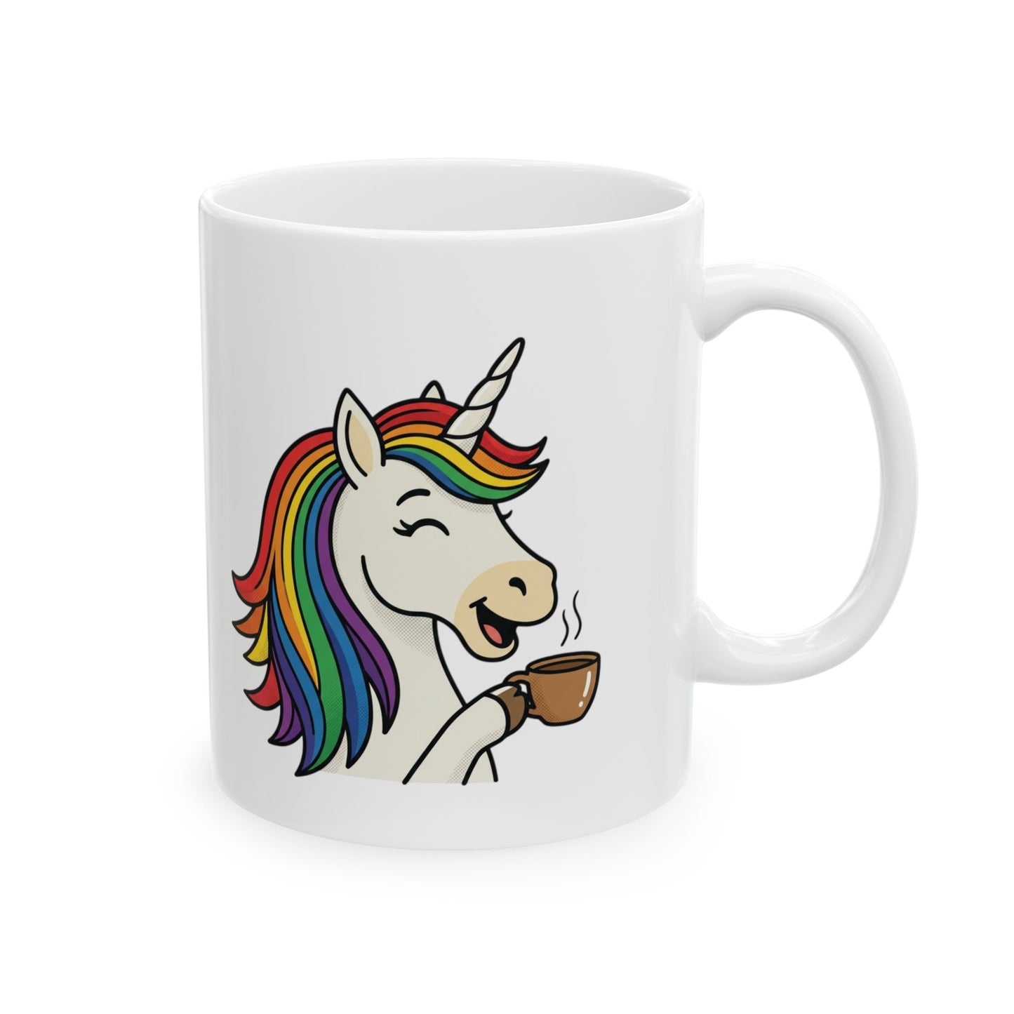 Unicorn Coffee Mug — Rainbow Unicorn Ceramic Mug (11oz & 15oz)