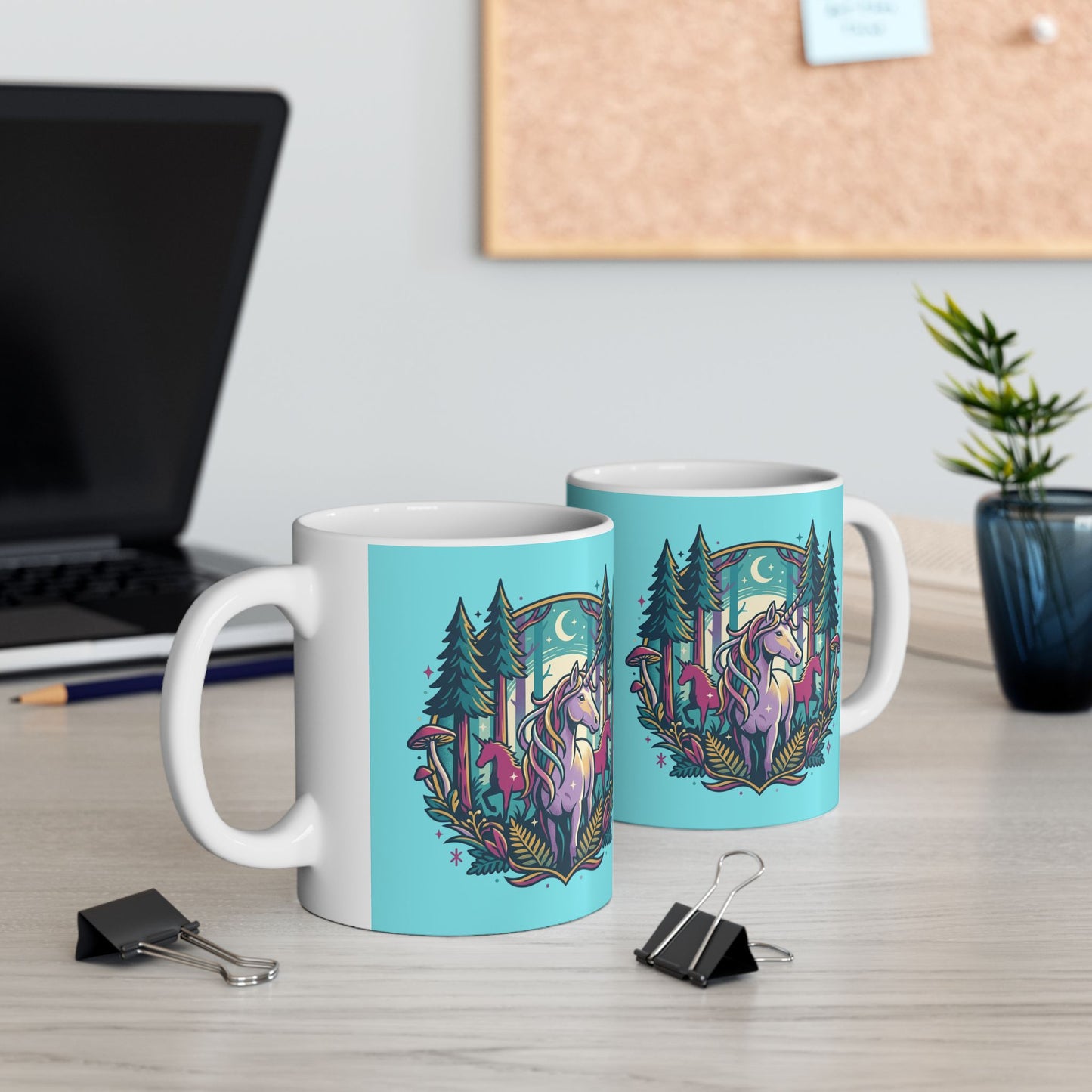 Mushroom Forest Ceramic Mug – Whimsical Woodland Coffee Cup (11oz & 15oz)