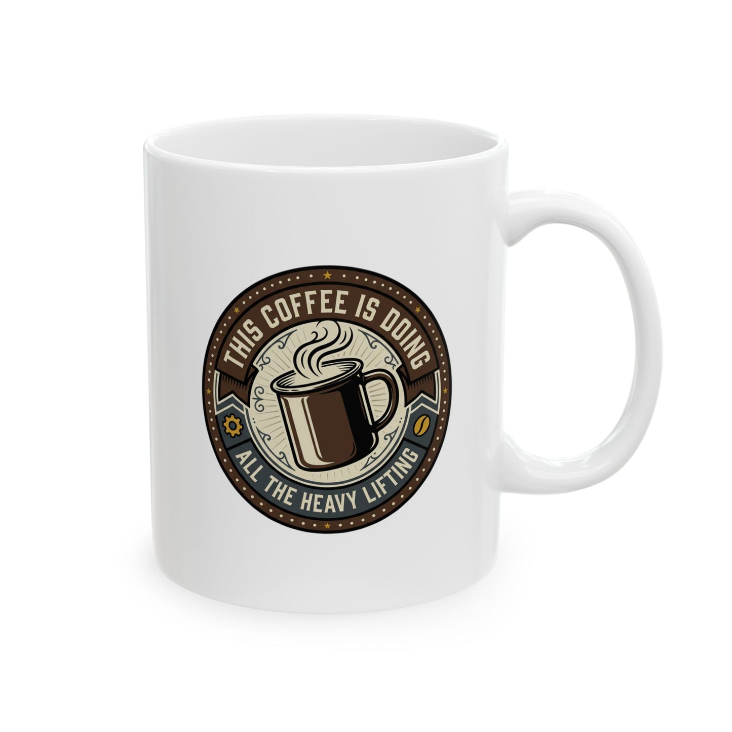 Adventure Compass Ceramic Mug - Rustic Travel Map Design (11oz, 15oz)