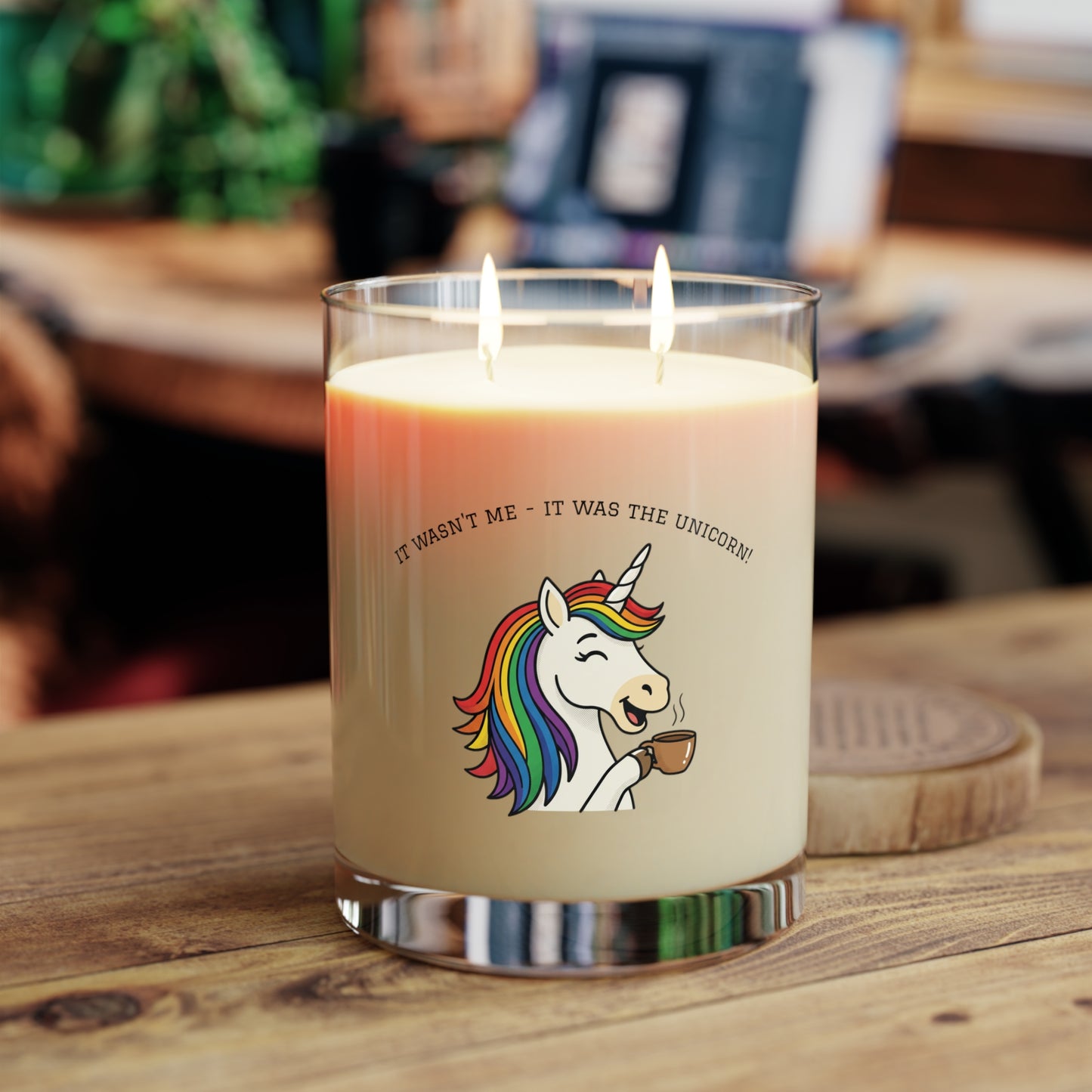 Unicorn Coffee Scented Candle — "It Wasn't Me, It Was the Unicorn" 11oz